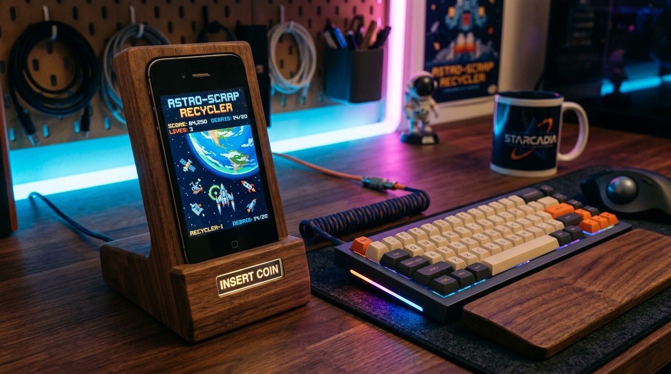 Cleaning Space Debris on a 10-Year-Old Screen: When Retro Gaming Meets Eco-Awareness