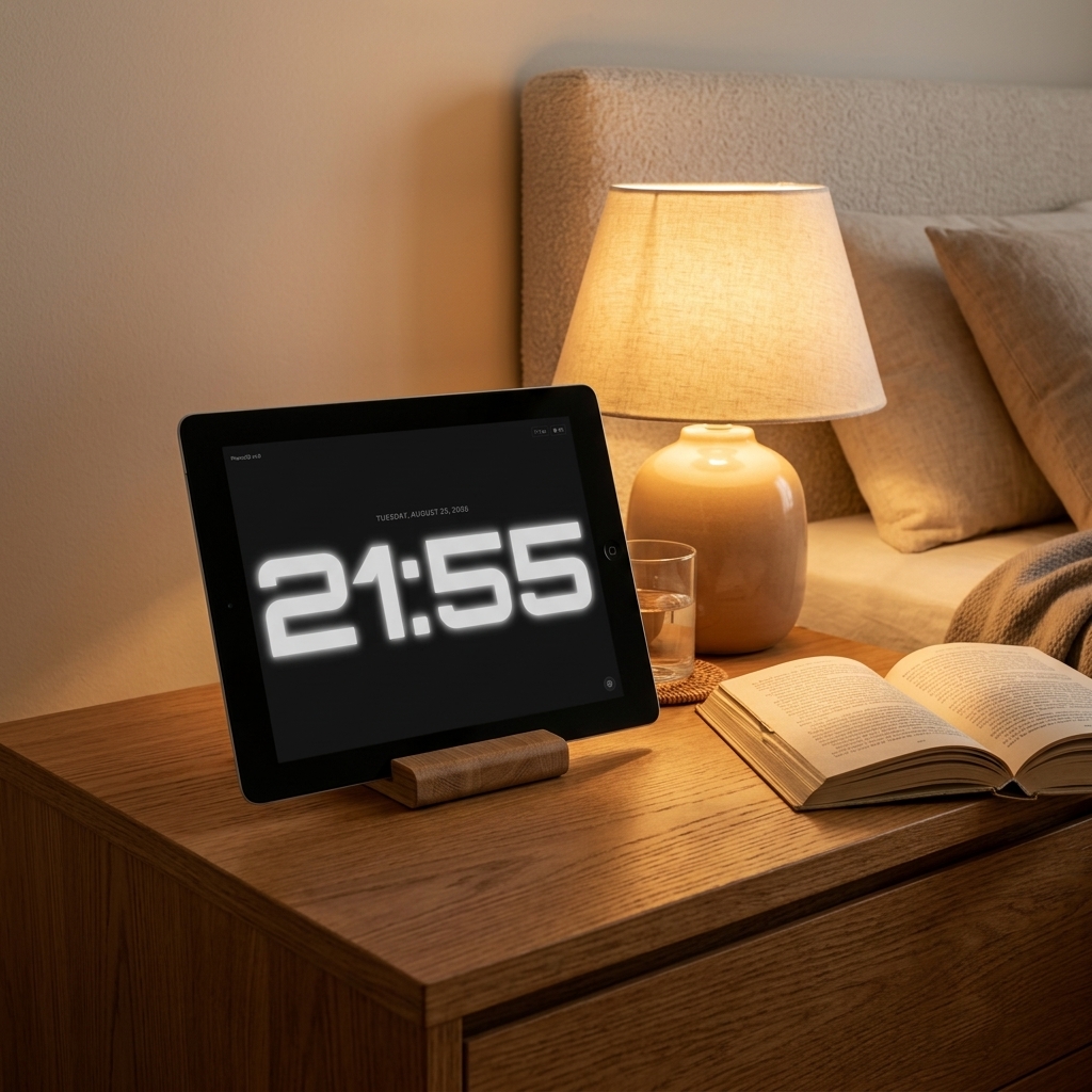 Bedside Smart Clock on Old iPad